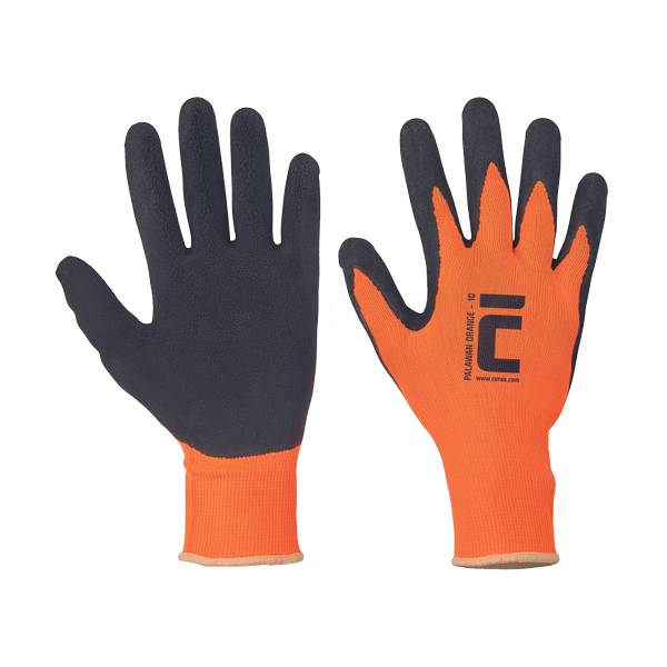 PALAWAN ORANGE rukavice nylon/latex - 7