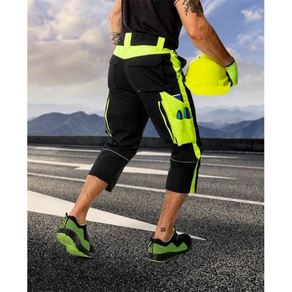 Kalhoty 3/4 NEON černo-žluté 60